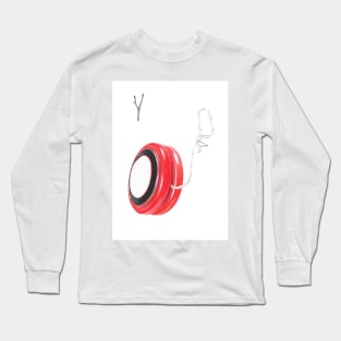 Y for Yoyo alphabet illustration, pencil illustration from my alphabet series Long Sleeve T-Shirt